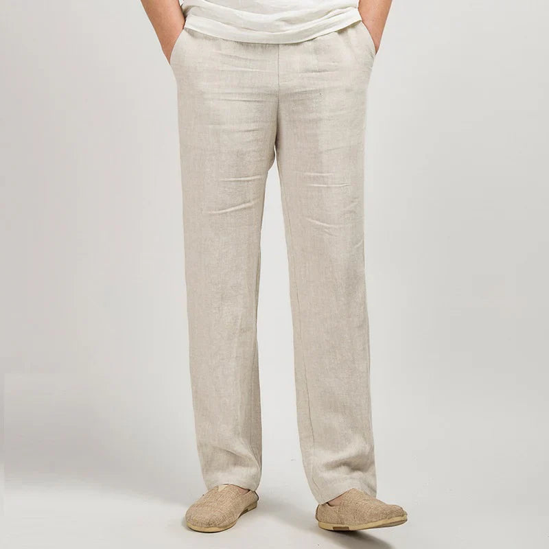 Pantalon droit en lin COMO
